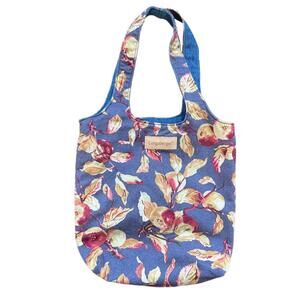 LONGABERGER~Blue Denim & Apple Tree Fabric Purse Tote Bag - Small